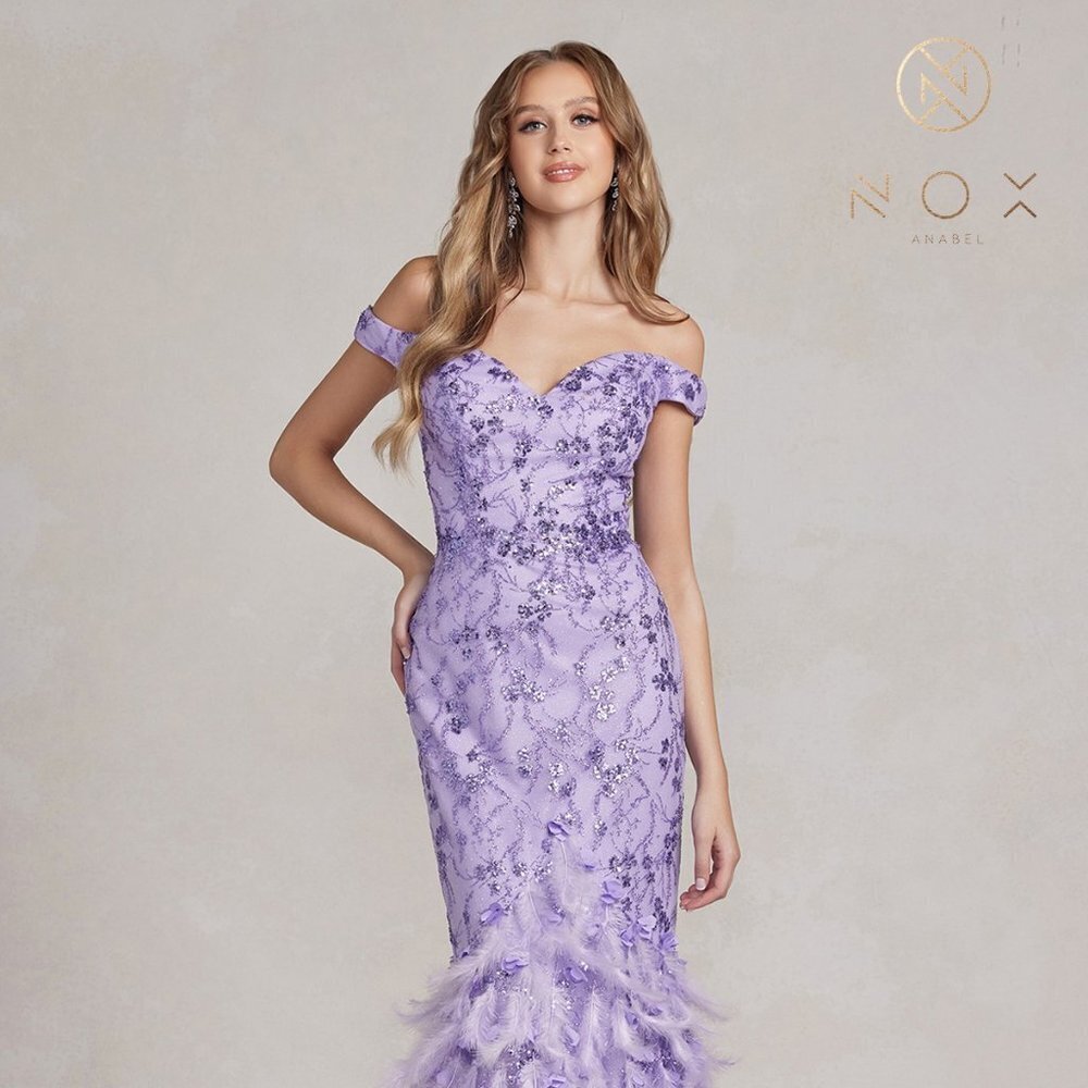 NEW MERMAID SLEEVELESS CUT-AWAY SHOULDERS FLOOR LENGTH DRESS WITH ZIP NX C1106